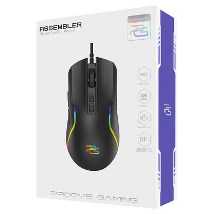 Mouse Gaming Wired USB Proove Assembler, RGB, 12400DPI, Crni CMAS00000101