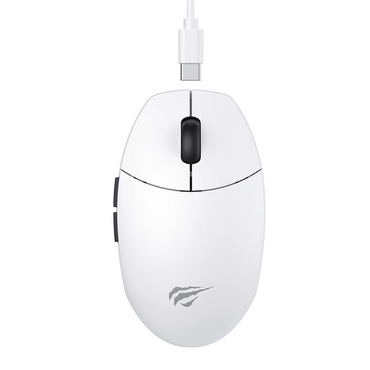 Miš za igranje bez žica HAVIT MS1039W, 800DPI - 7400DPI, Wi-Fi / Žičani, Beli