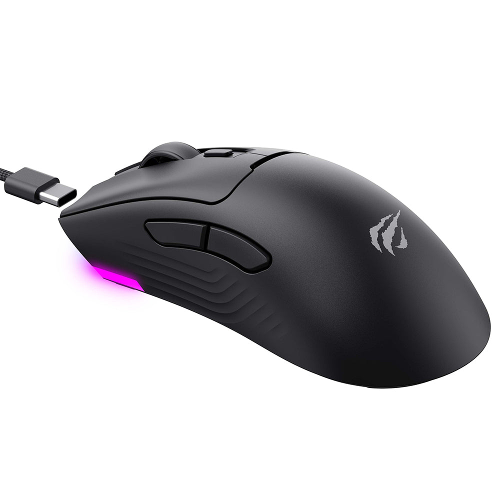 Bežični gejmerski miš HAVIT MS966WB, 800DPI - 10000DPI, BT / Wi-Fi / Žičani, Crni