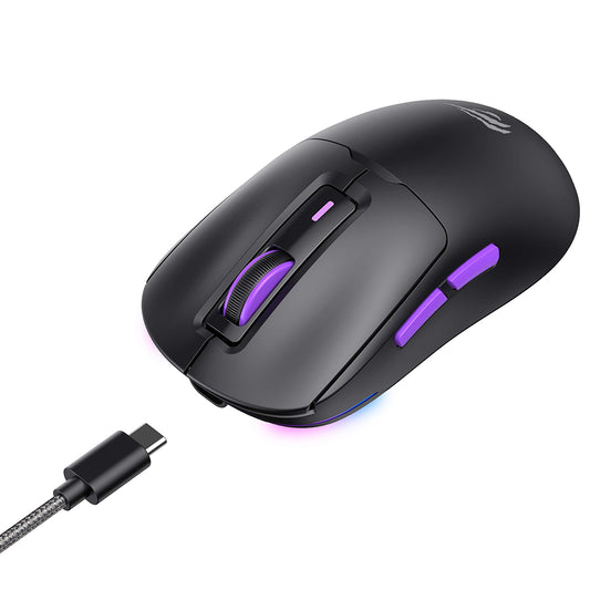 Bežični gejmerski miš HAVIT MS969WB, RGB, 1000DPI - 16000DPI, BT / Wi-Fi / Žičani, Crni