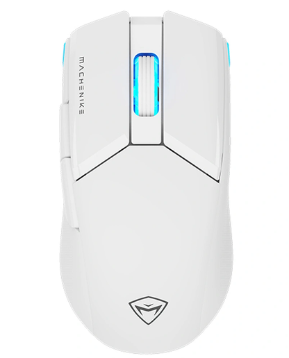 Bežični gejmerski miš Machenike M7 Pro, RGB, 1000 DPI – 26000 DPI, beli