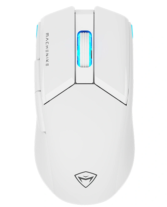 Bežični gejmerski miš Machenike M7 Pro, RGB, 1000 DPI – 26000 DPI, beli