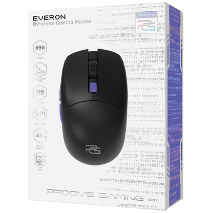 Miš za igranje Proove Everon, bežični, 800DPI - 10000DPI, crni WMEV00022001