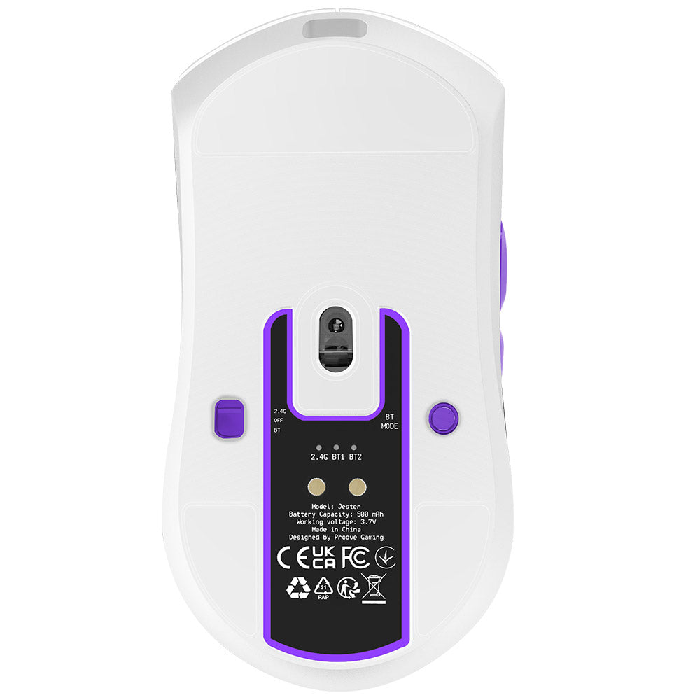 Bežični gejmerski miš Proove Jester, 800DPI - 26000DPI, OLED ekran, Beli WMJS00022002