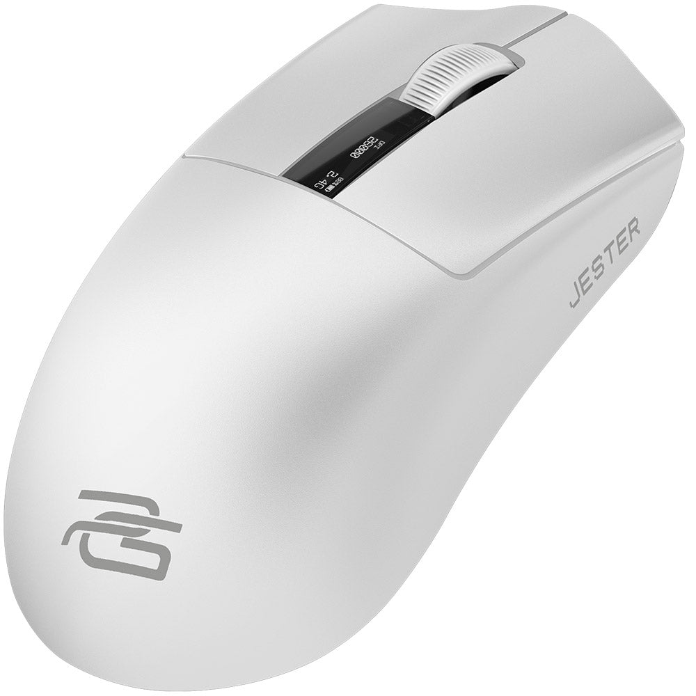 Bežični gejmerski miš Proove Jester, 800DPI - 26000DPI, OLED ekran, Beli WMJS00022002