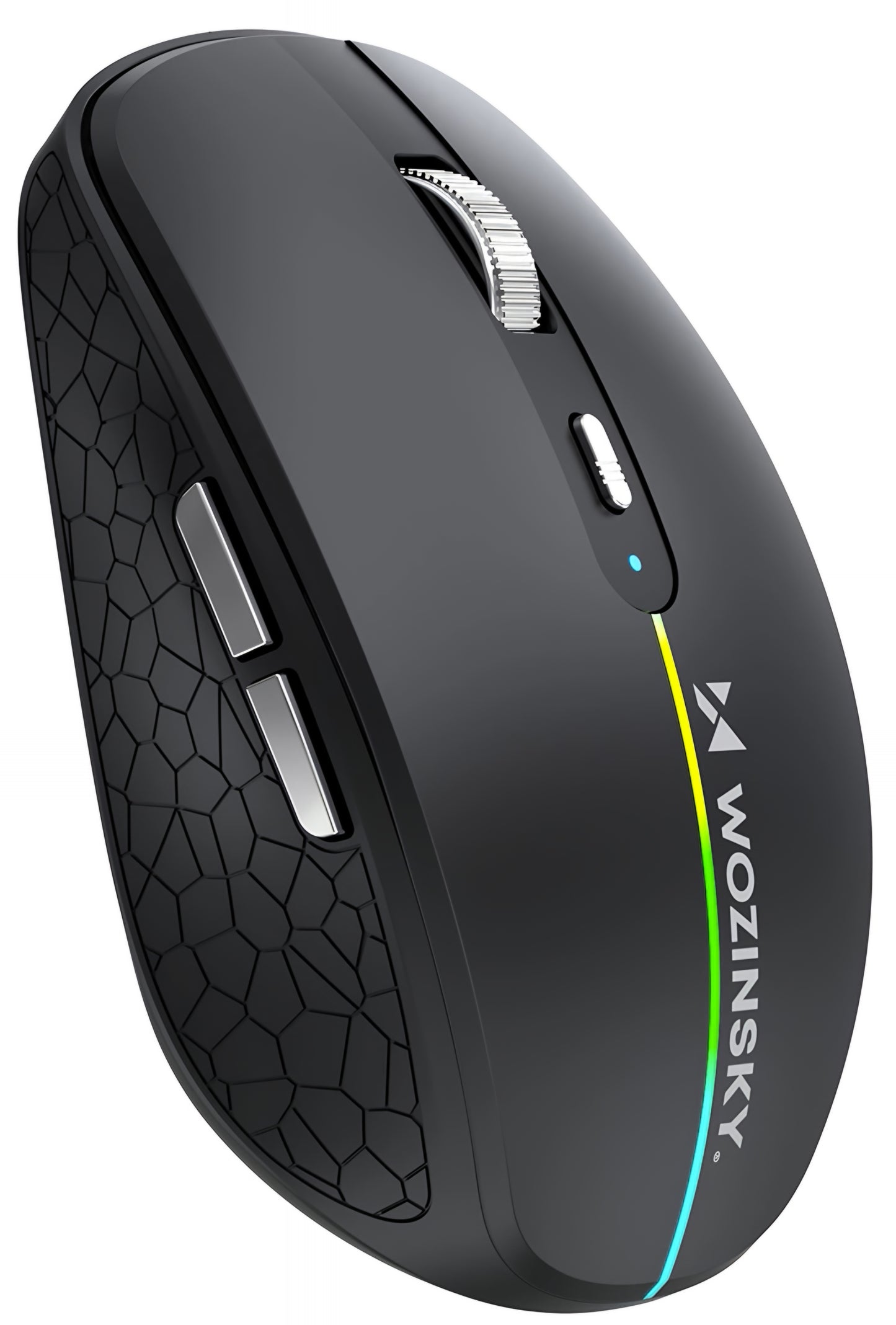 Bežični gejming miš WZK WMGK-1132, 1600DPI, RGB, BT / Wi-Fi, Crni