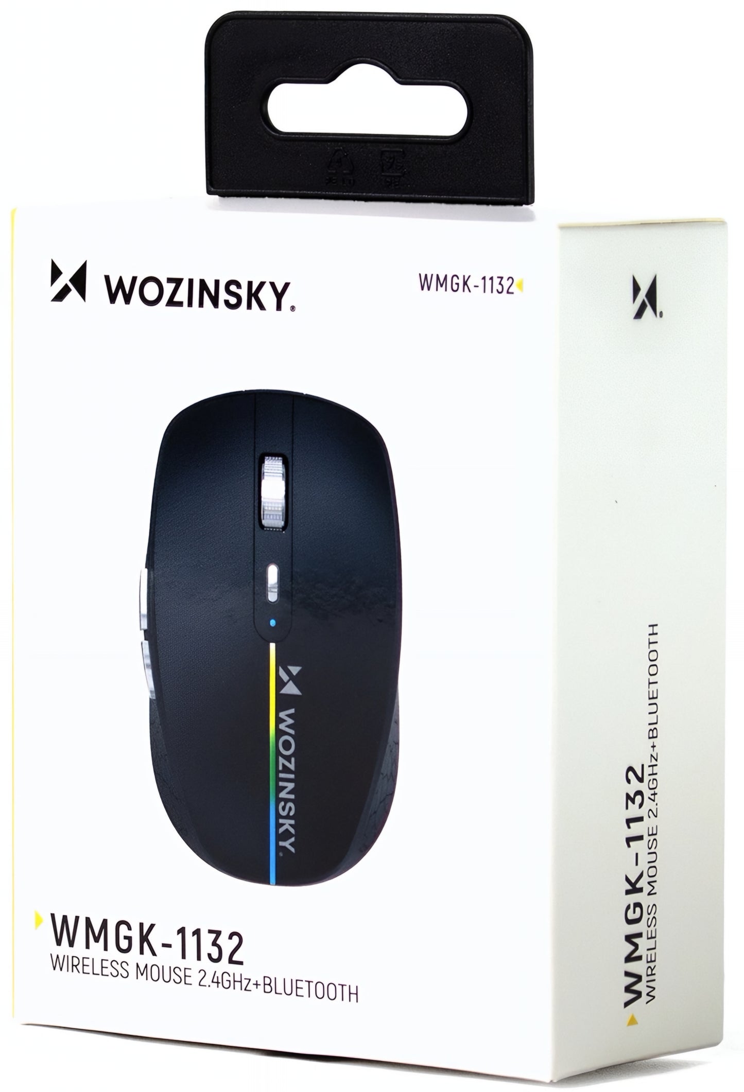 Bežični gejming miš WZK WMGK-1132, 1600DPI, RGB, BT / Wi-Fi, Crni