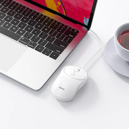 Miš sa žicom USB HOCO GM13, 1600DPI, Bela