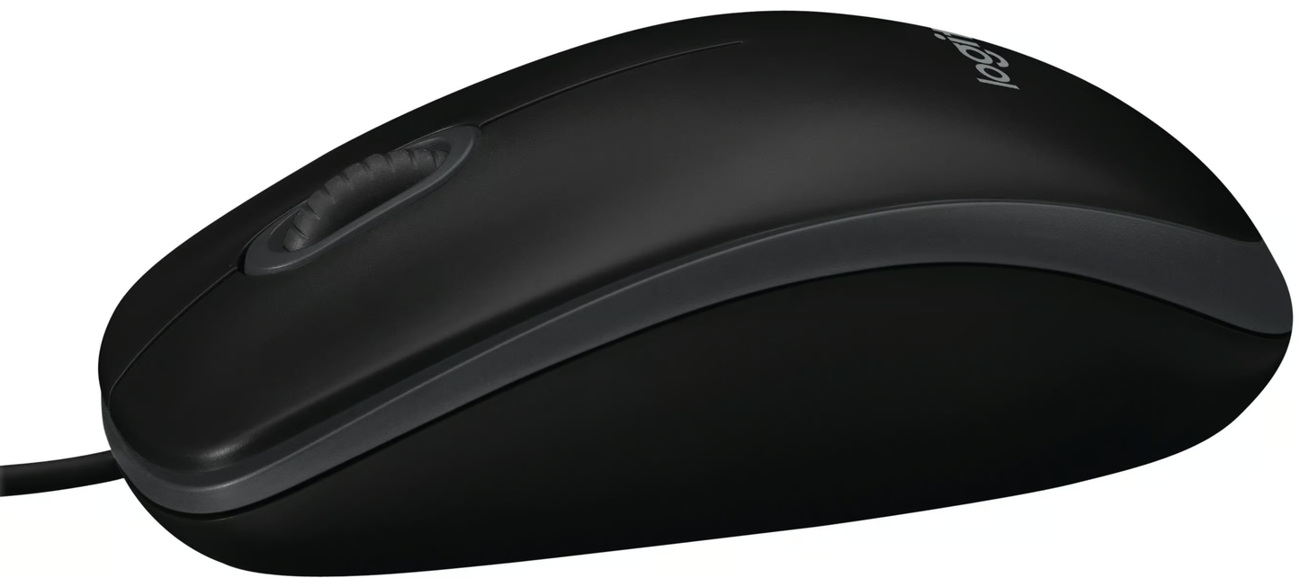 Mouse Wired USB Logitech B100, 1000DPI, Crni 910-003357