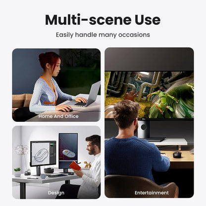 Miš sa žičanim USB UGREEN MU007, 1200DPI, 1.5m, Crni