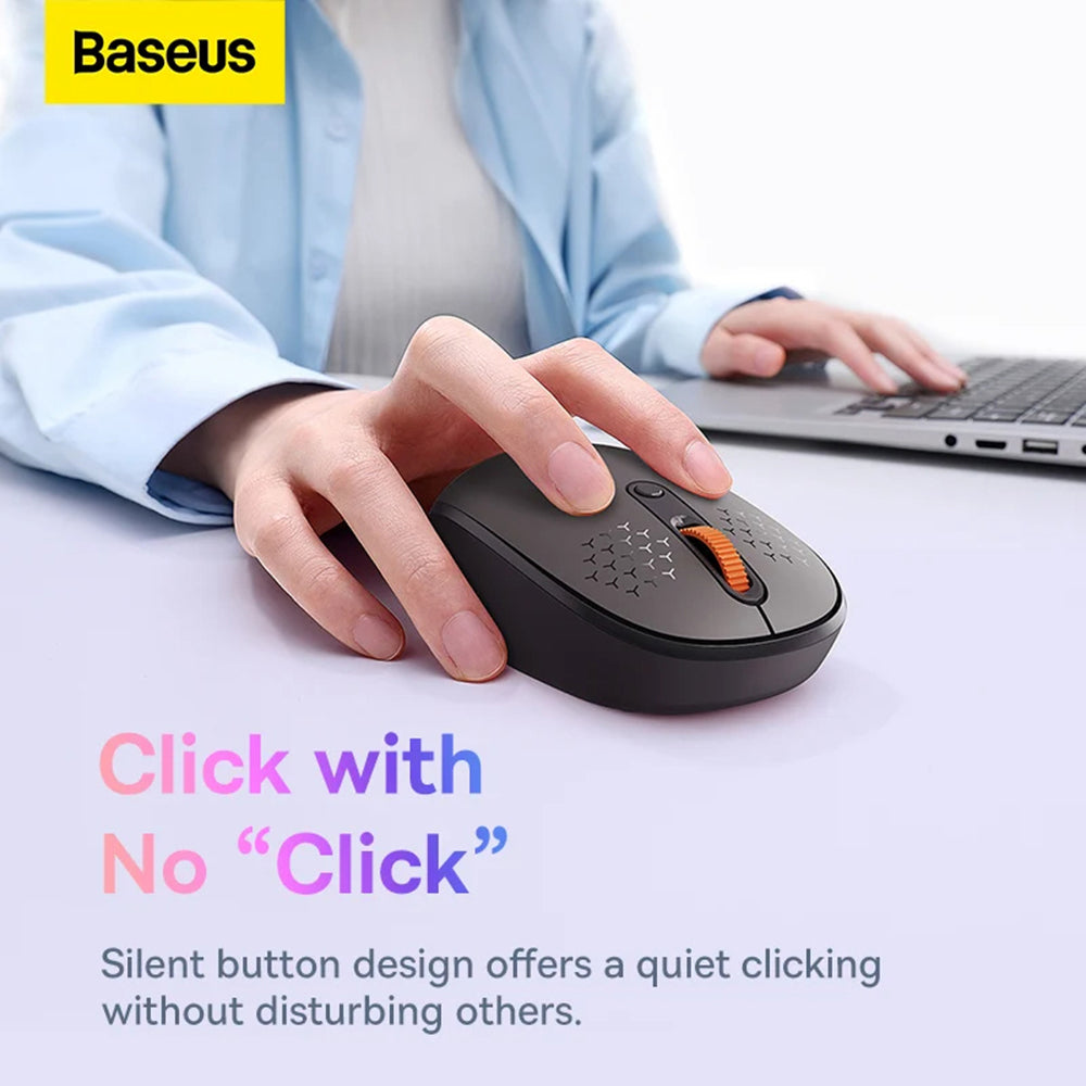 Baseus F01B Tri-Mode Wireless Mouse, 1600DPI, BT / Wi-Fi, Pink B0105555503413-00