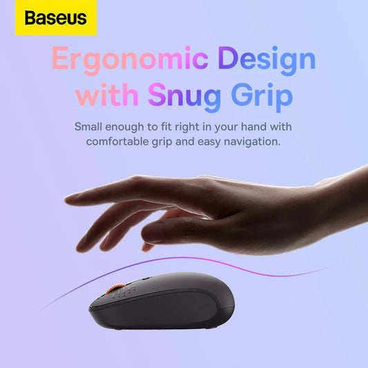 Bežični miš Baseus F01B Tri-Mode, 1600DPI, BT / Wi-Fi, Roza B01055503413-00