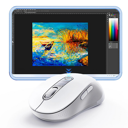 Bežični miš Baseus F02, 1600DPI, BT / Wi-Fi, Beli B0203302