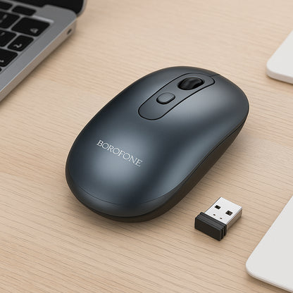 Bežični miš Borofone BG13 Winner, 1600DPI, Sivi