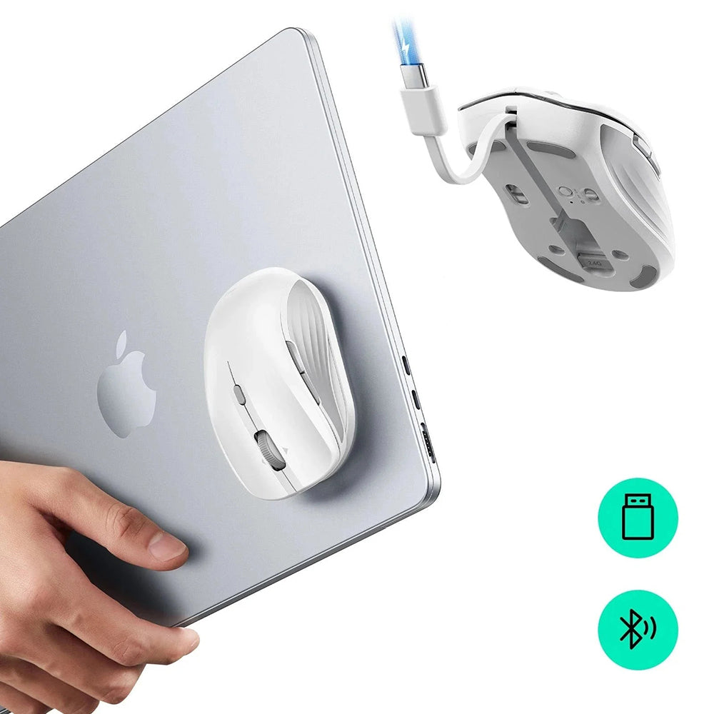 Bežični miš ESR MagMouse, 800DPI - 4800DPI, BT / Wi-Fi, Beli
