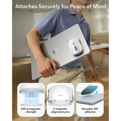 Bežični miš ESR MagMouse, 800DPI - 4800DPI, Bel