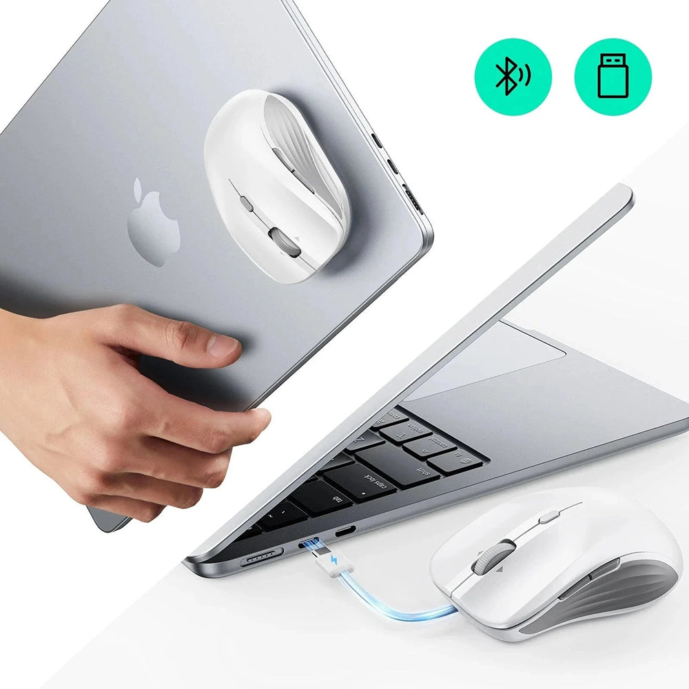 Bežični miš ESR MagMouse, 800DPI - 4800DPI, BT / Wi-Fi, Beli