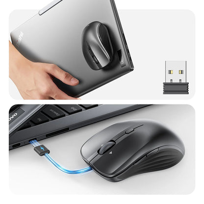 Bežični miš ESR MagMouse, 800DPI - 4800DPI, BT / Wi-Fi, Siva