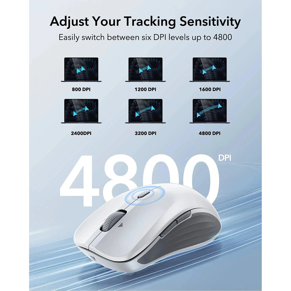 Bežični miš ESR MagMouse, 800DPI - 4800DPI, BT / Wi-Fi, Siva