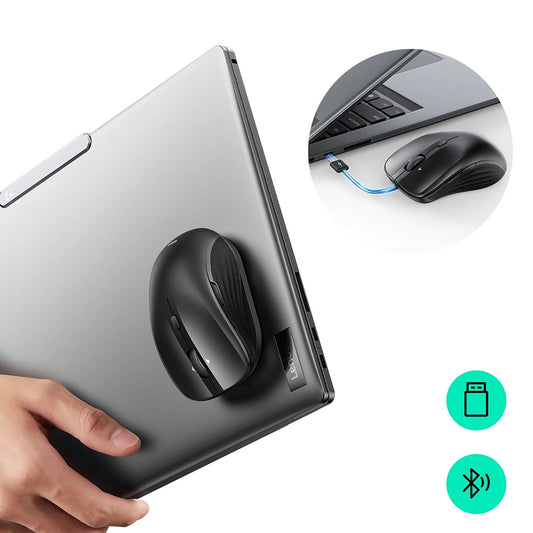 Bežični miš ESR MagMouse, 800DPI - 4800DPI, BT / Wi-Fi, Crni