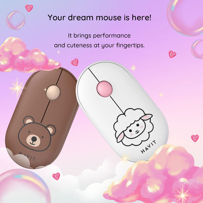 Mouse Wireless HAVIT MS75GT Pro, 1600DPI, Braon