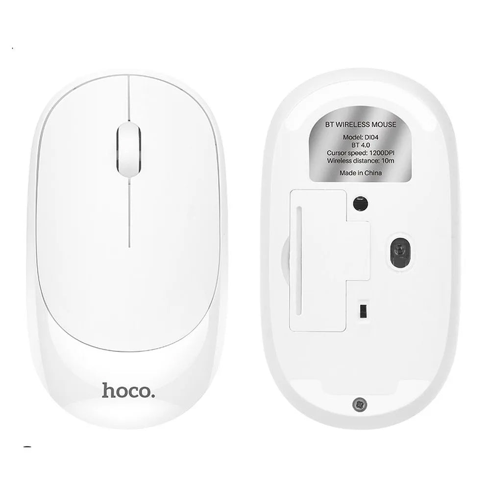Bežični miš HOCO DI04, 1200DPI, BT / Wi-Fi, Beli