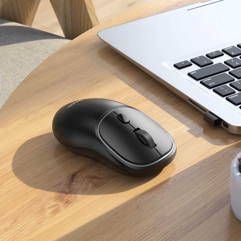 Bežični miš HOCO GM25, 1600DPI, BT / Wi-Fi, Crni