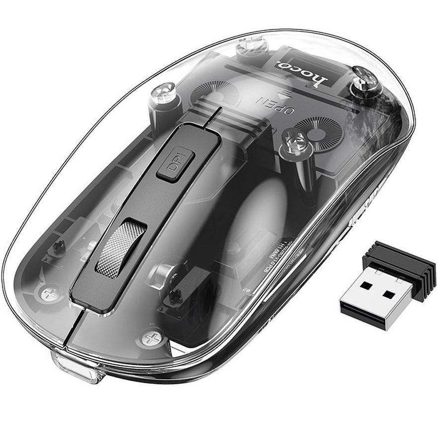 Bežični miš HOCO GM29, 1600DPI, BT / Wi-Fi, Crni