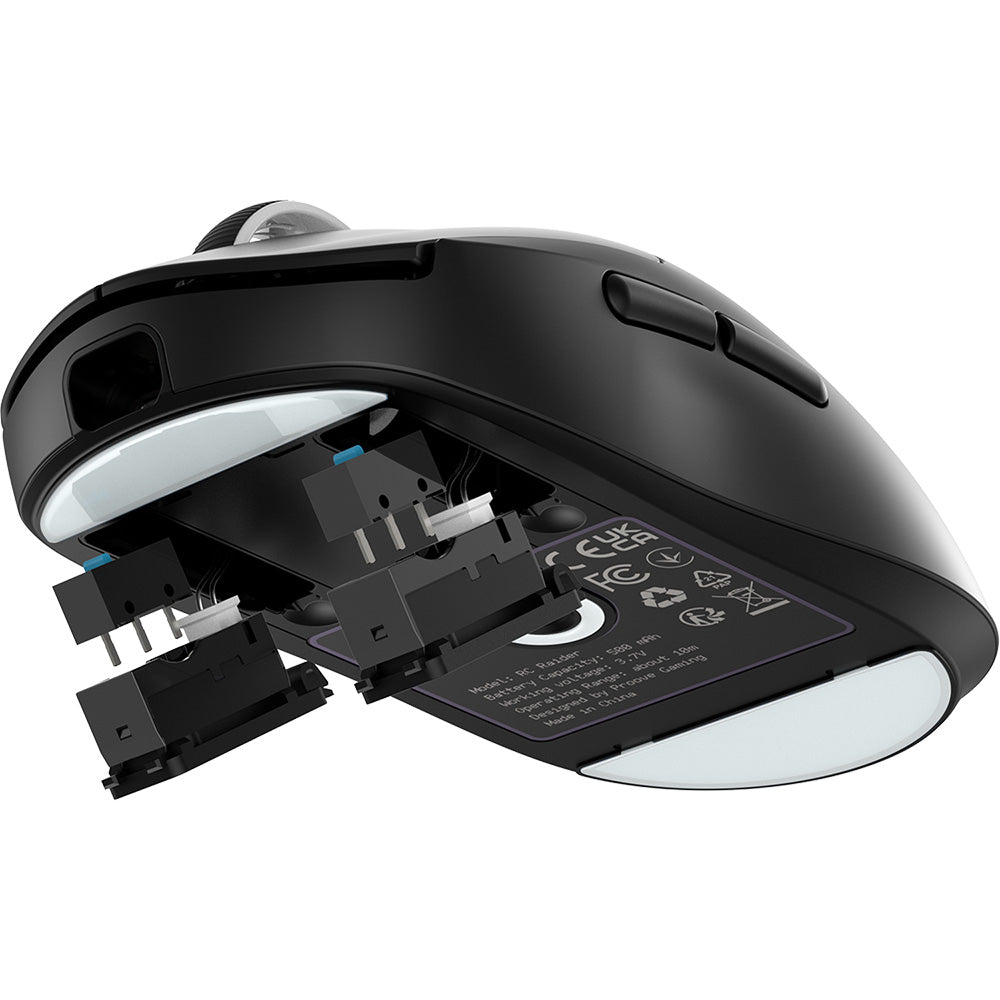 Mouse Wireless Proove RC Raider 8K, 800DPI - 32000DPI, BT / Wi-Fi / Žičani, Crni WMRR00122001