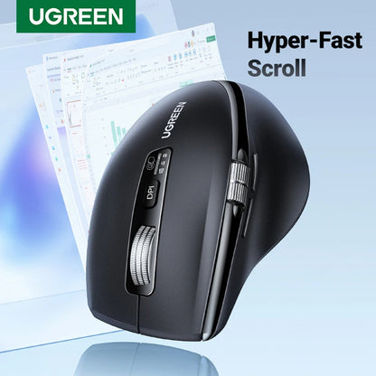 Bežični miš UGREEN M751, 5000DPI, BT / Wi-Fi, Crna