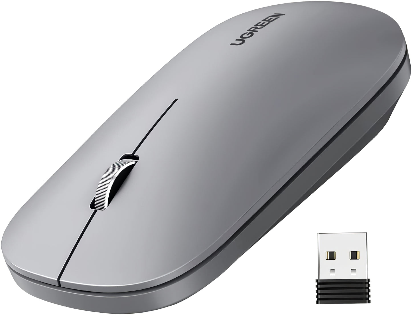 Wireless Mouse UGREEN MU001, 4000DPI, Gray 