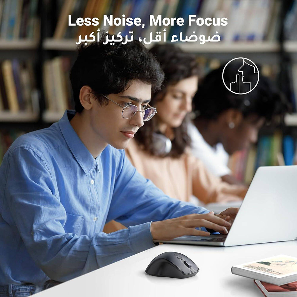 Bežični miš UGREEN MU101, 4000DPI, BT / Wi-Fi, Crni