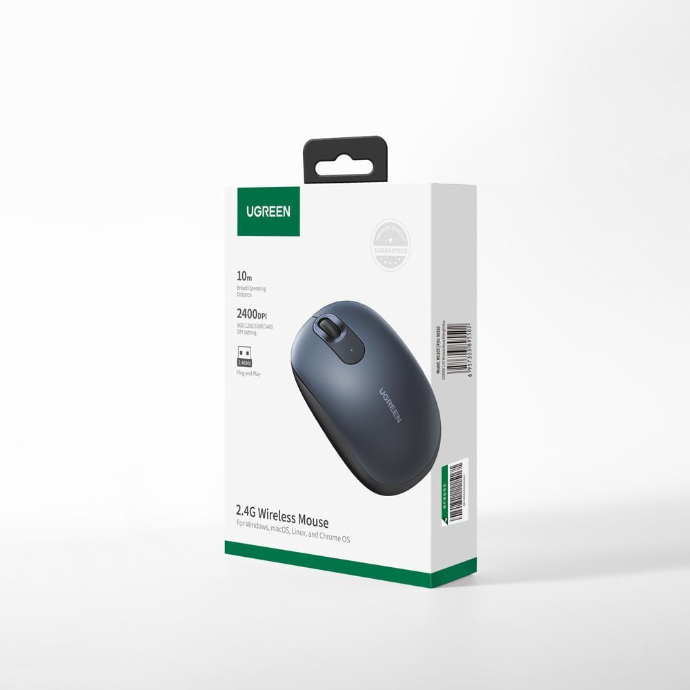 Bežični miš UGREEN MU105, 2400DPI, Tamnoplavi