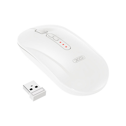 Bežični miš XO Design M13 Silent Tri-mode, 1600DPI, BT / Wi-Fi, Bela