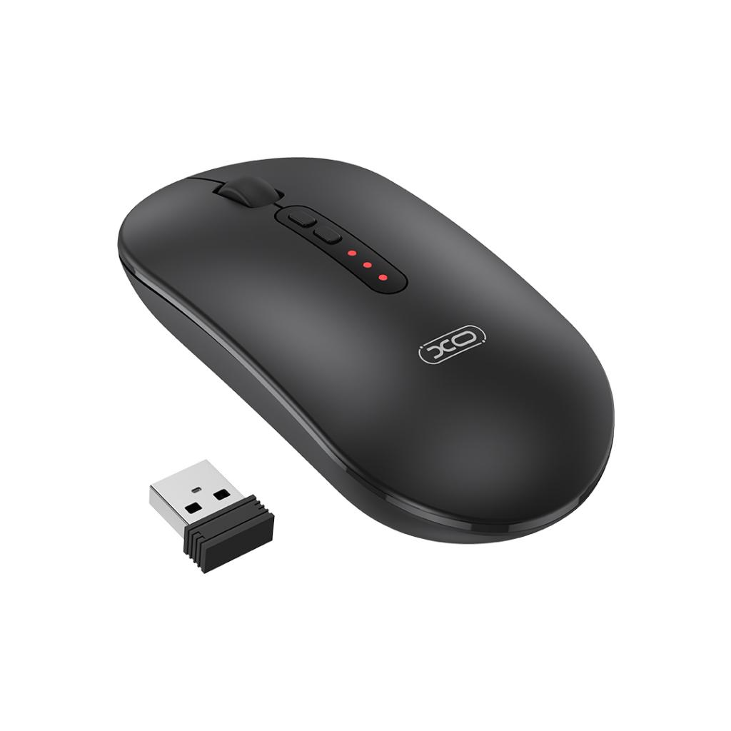 Bežični miš XO Design M13 Silent Tri-mode, 1600DPI, BT / Wi-Fi, Crna