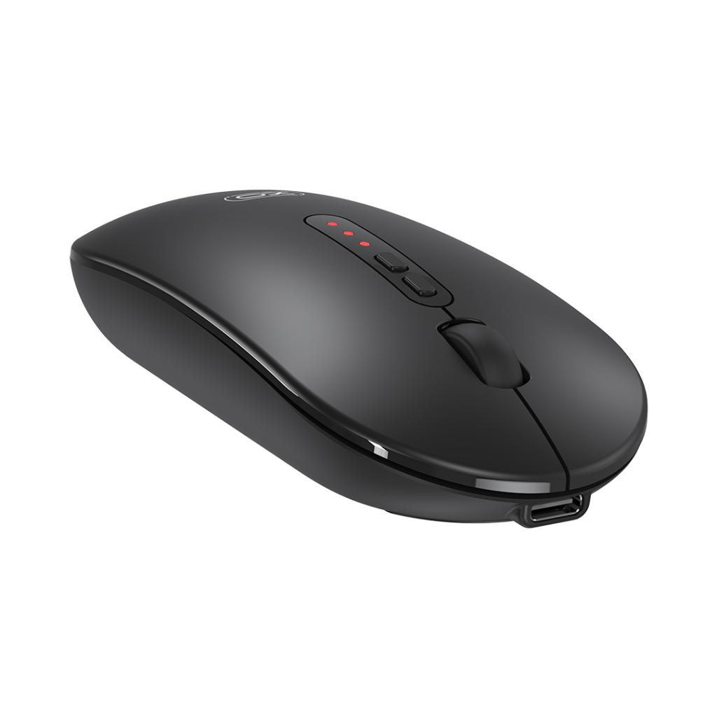 Bežični miš XO Design M13 Silent Tri-mode, 1600DPI, BT / Wi-Fi, Crna