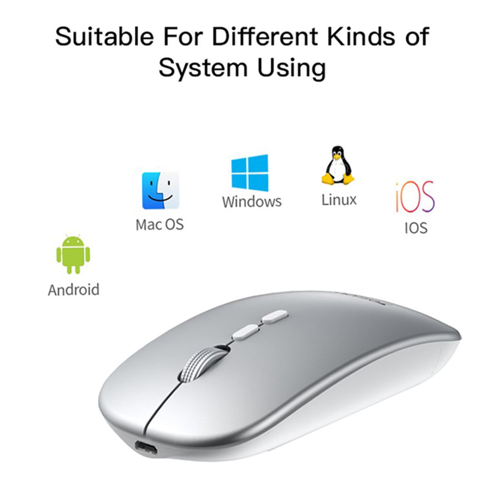 Mouse Wireless Yesido KB15, 800DPI - 1600DPI, Srebrni