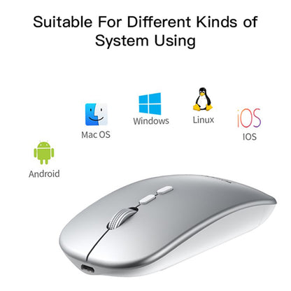 Mouse Wireless Yesido KB15, 800DPI - 1600DPI, Srebrni