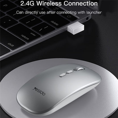 Mouse Wireless Yesido KB15, 800DPI - 1600DPI, Srebrni