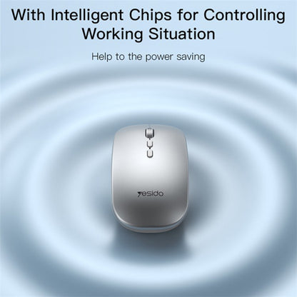 Mouse Wireless Yesido KB15, 800DPI - 1600DPI, Srebrni