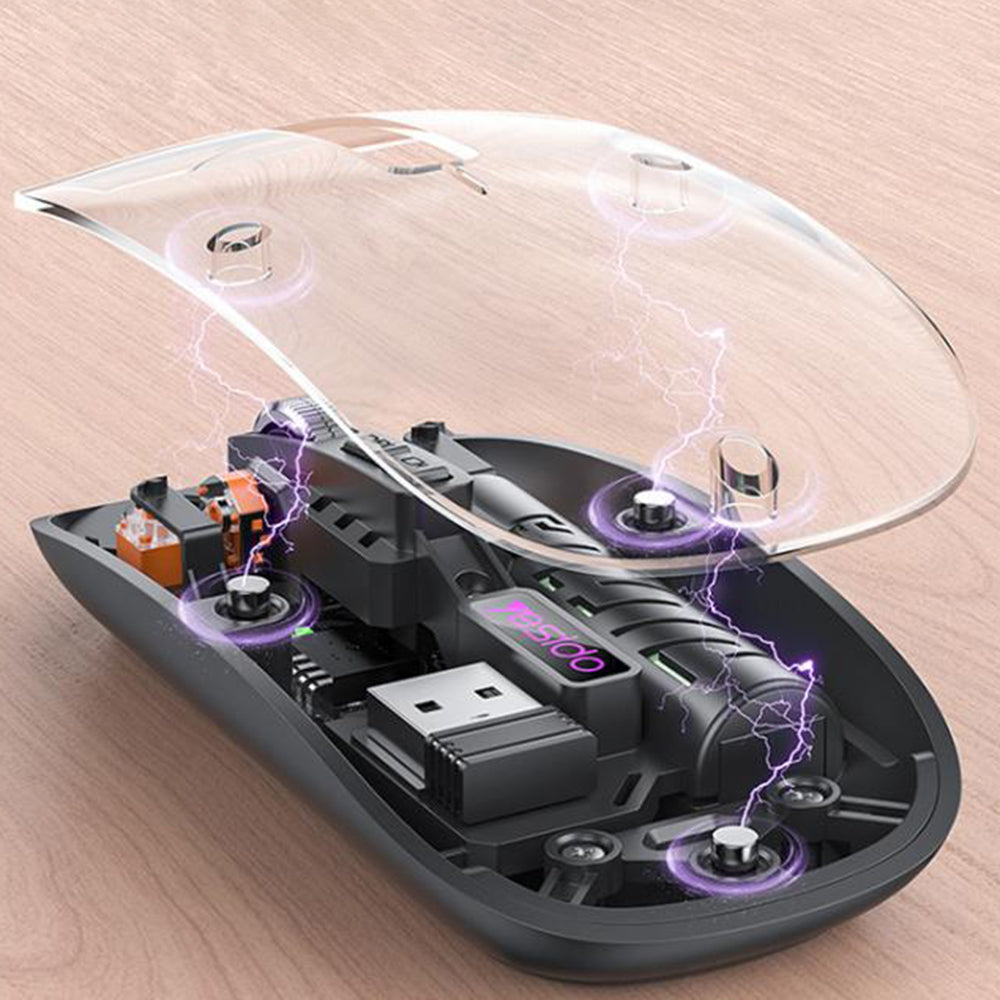 Bežični miš Yesido KB29, 800DPI - 1600DPI, BT / Wi-Fi, Beli