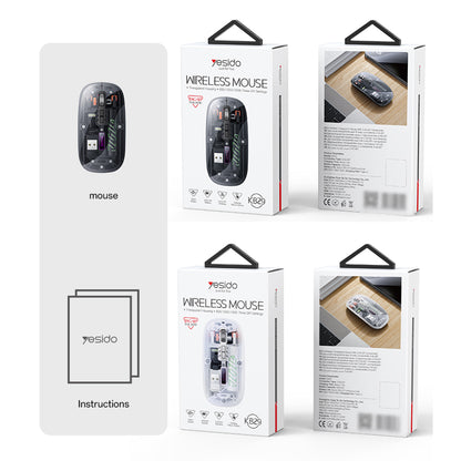 Bežični miš Yesido KB29, 800DPI - 1600DPI, BT / Wi-Fi, Beli