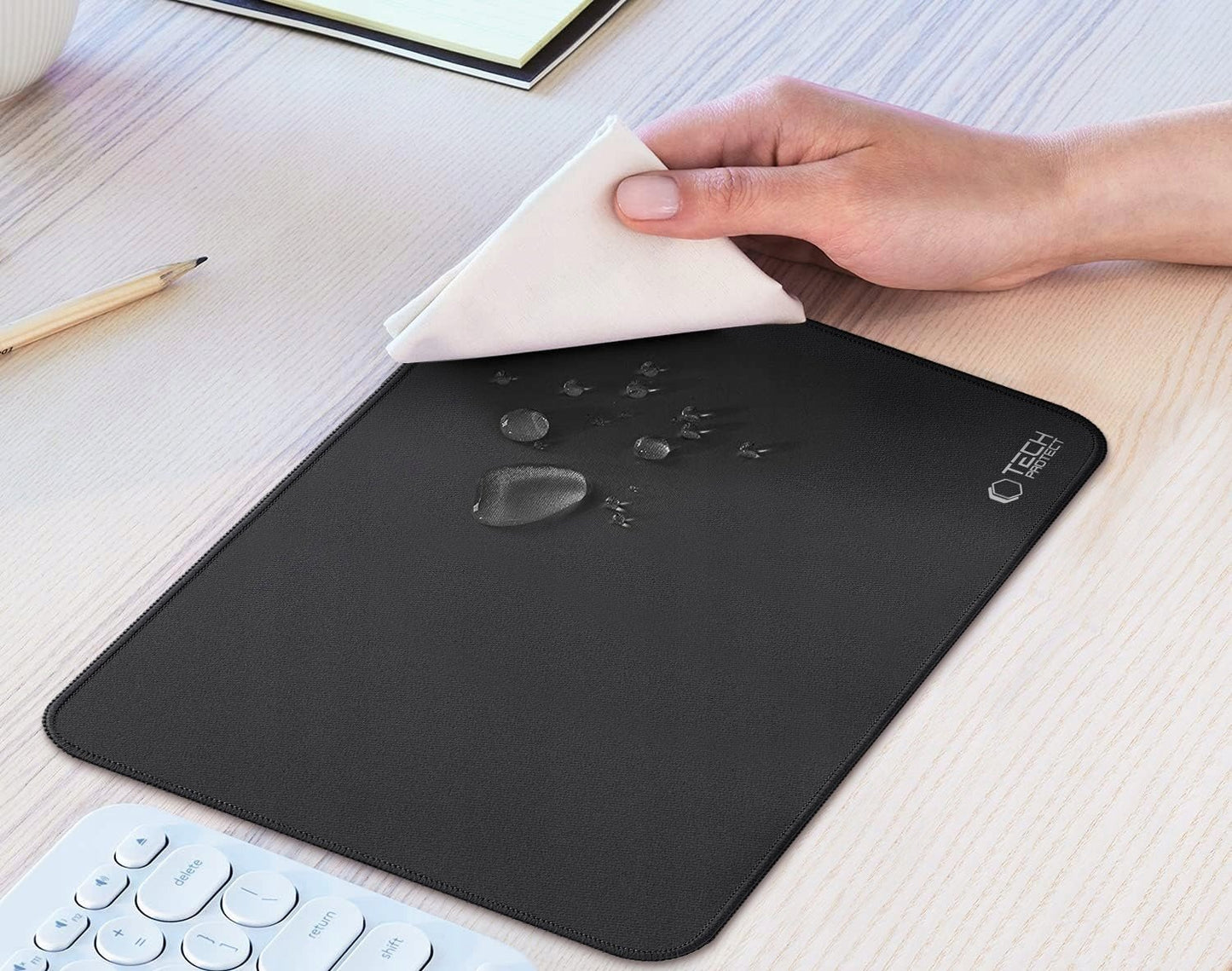 MousePad Tech-Protect A100, 350mm x 250mm, Crni