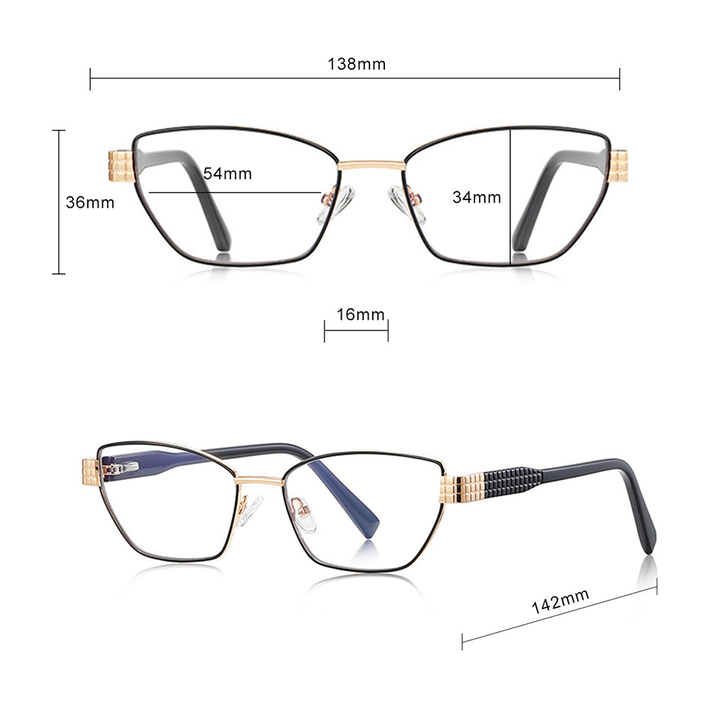 Naočare za računar Dama Techsuit 3162, Anti-Blue Light, Zlatne