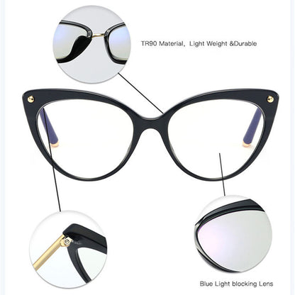 Naočare za računar za dame Techsuit F93308, Anti-Blue Light, Crne