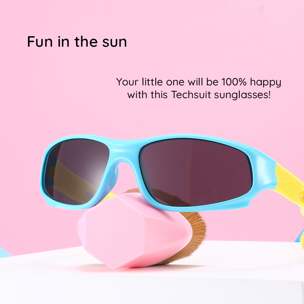 Sportske naočare za sunce za decu Techsuit 816-C2, polarizovane, žuto roze
