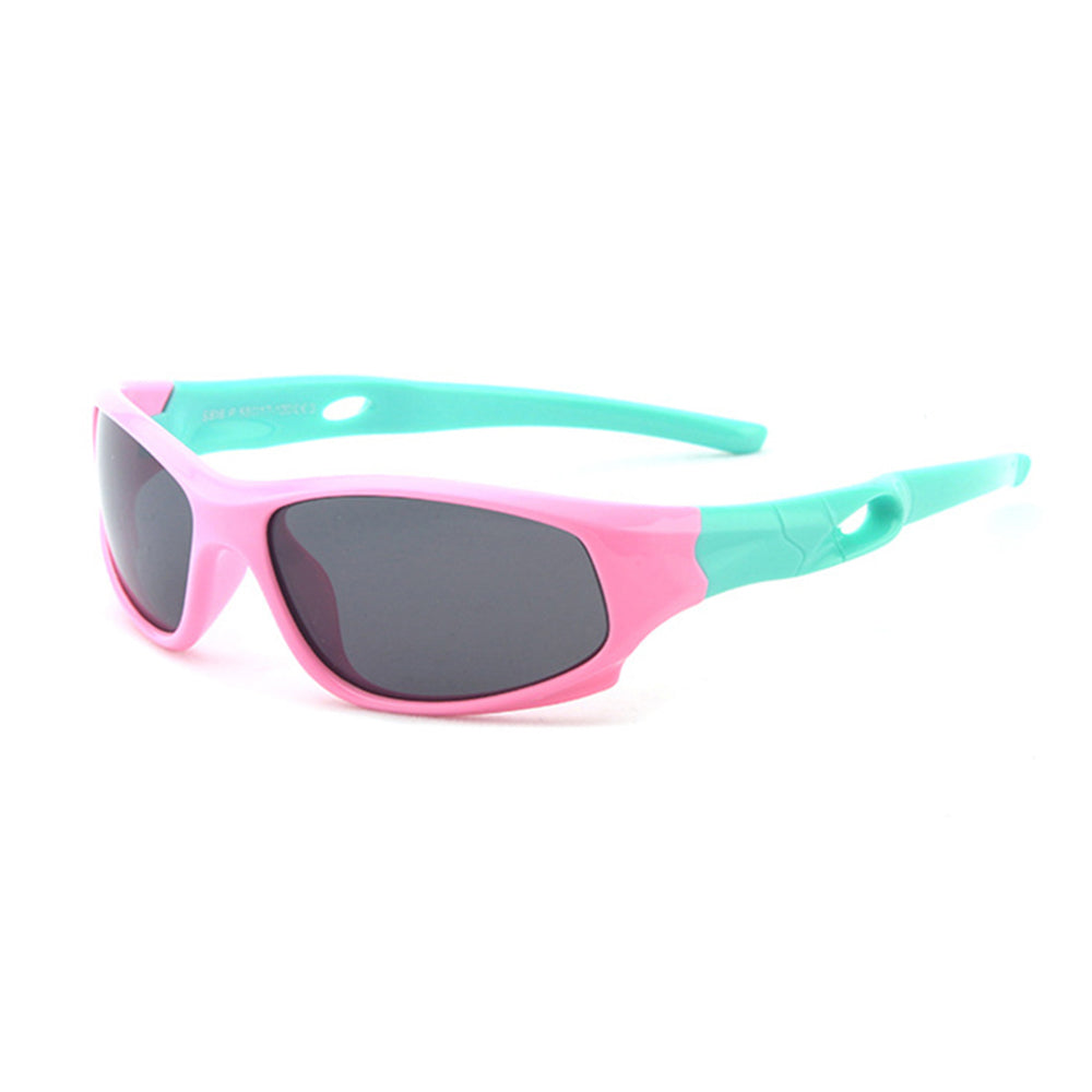 Sportske naočare za sunce za decu Techsuit 816-C3, polarizovane, roze zelene