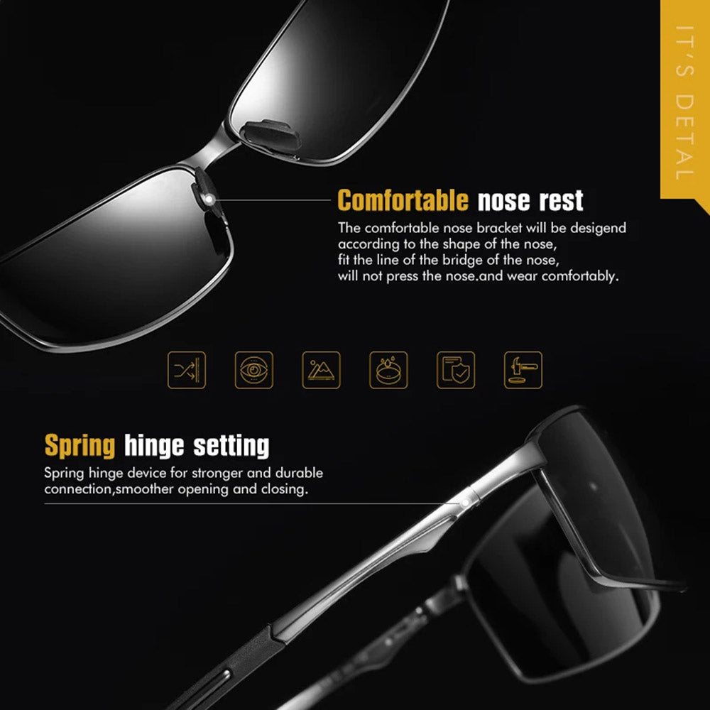 Muške naočare za sunce Techsuit 559, polarizovane, UV zaštita, sivo-crne