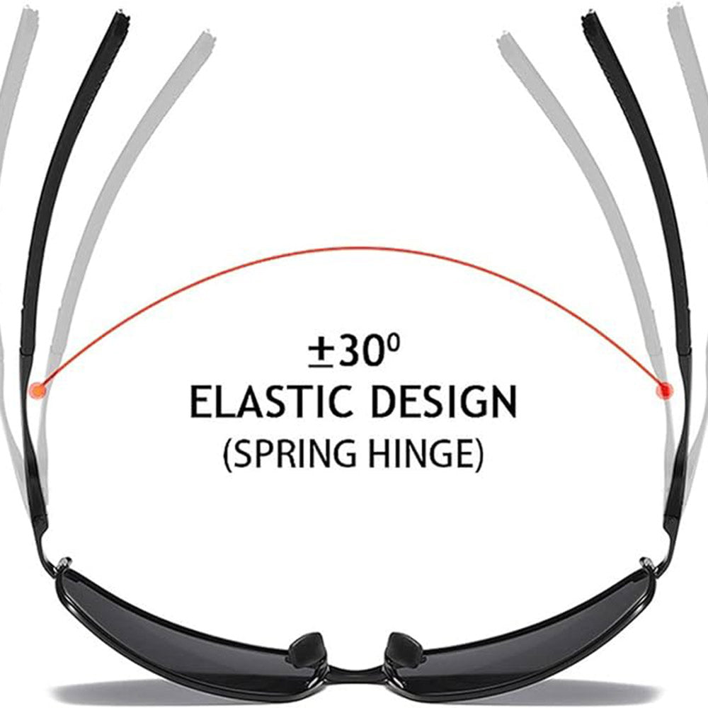 Muške naočare za sunce Techsuit 559, polarizovane, UV zaštita, sivo-crne