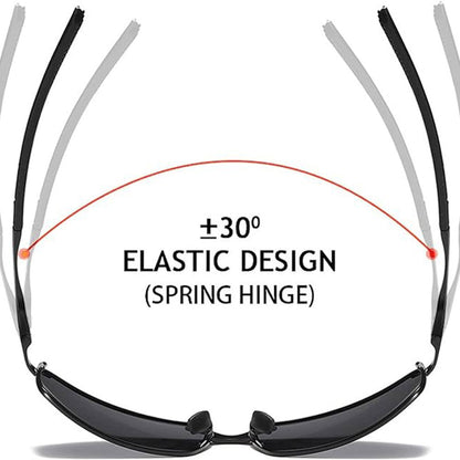 Muške naočare za sunce Techsuit 559, polarizovane, UV zaštita, sivo-crne